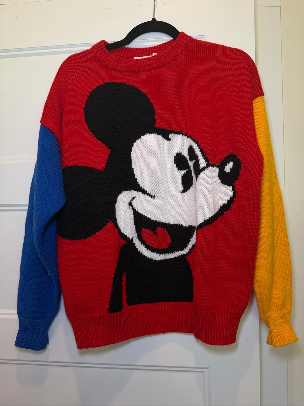 Disney vintage Mickey Mouse Colorblock Sweater